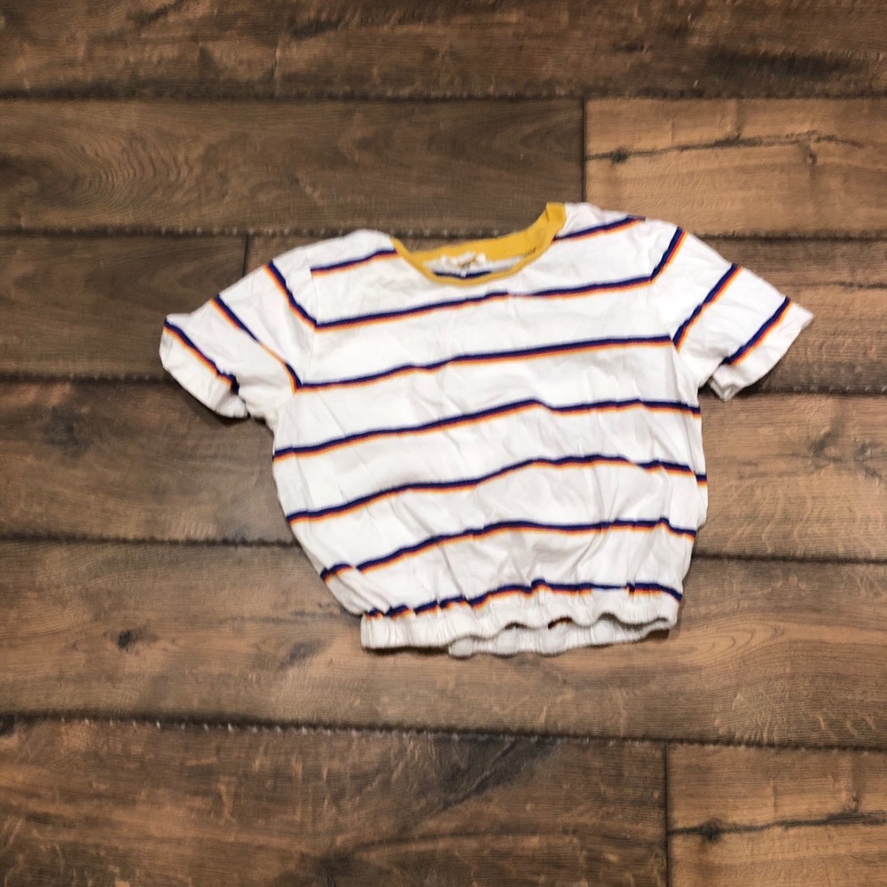 Vans striped elastic bottom crop top